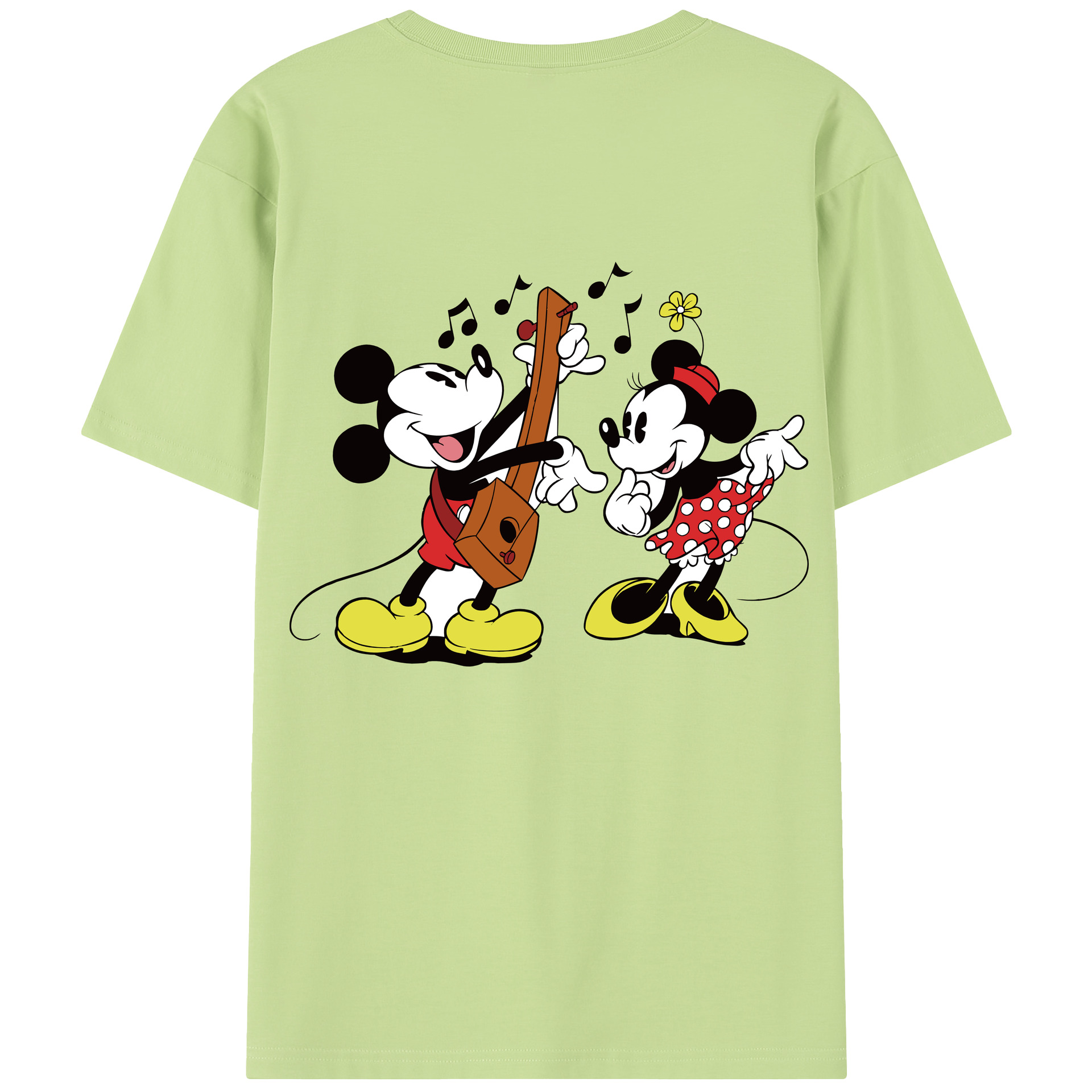 （画像用） ミッキーマウス Mickey Mouse 綿100％半袖Tシャツ（背面プリント）